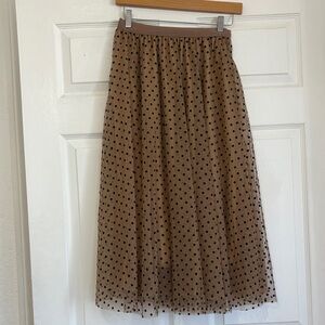 Polka Dot Tan Skirt